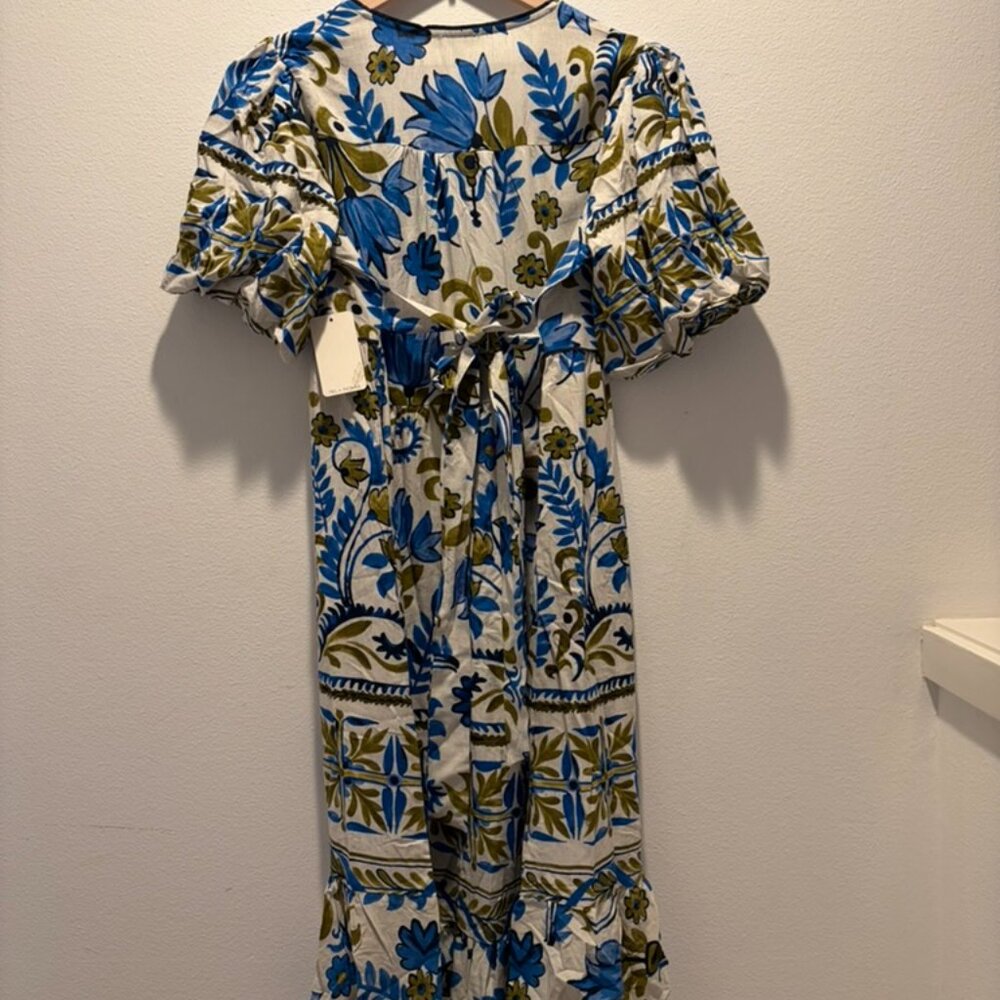 NWT Anthropologie FIG & FLOWER Linen Midi Dress - Medium - Picture 4 of 6